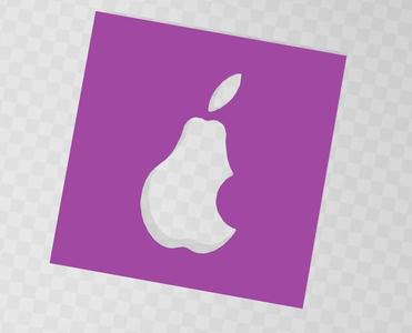 bitten pear stencil