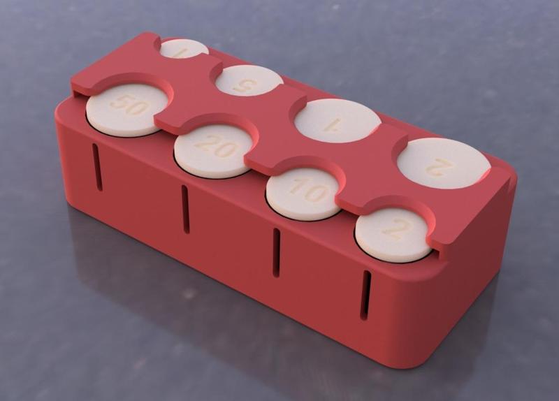 Euro Coin Dispenser for shopping