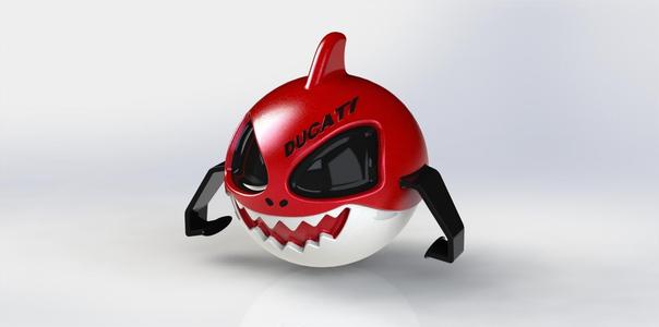 MOTORCYCLE / DUCATI STYLE SHARK MASCOTS