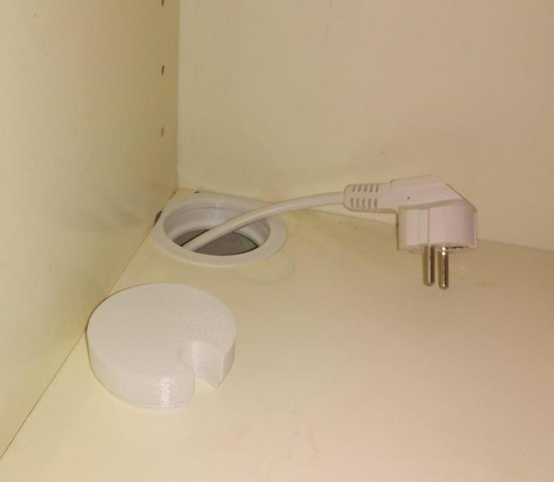 Parametric cover for through-wall wire hole