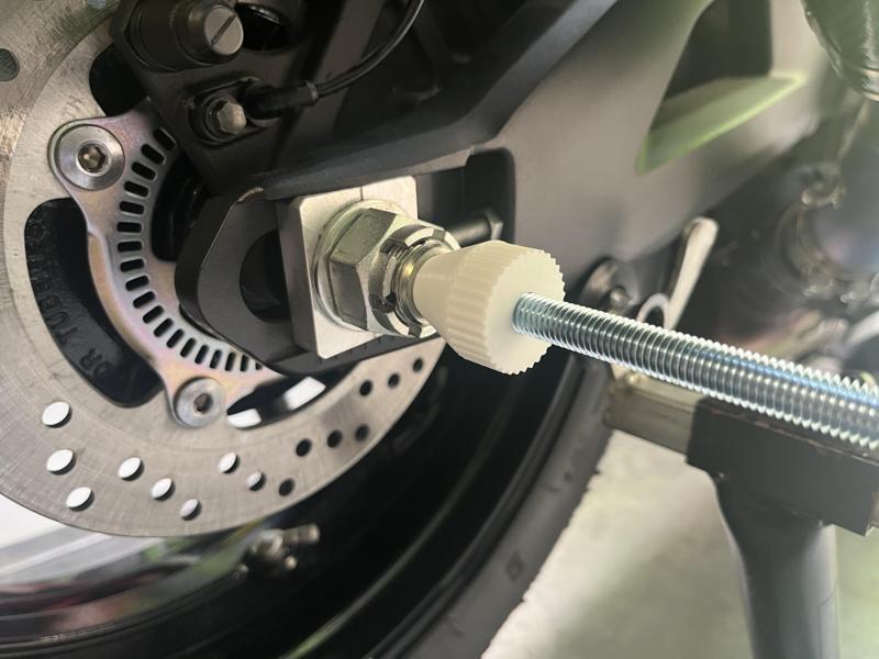 Motorcycle wheel alignment cones/wheelbase