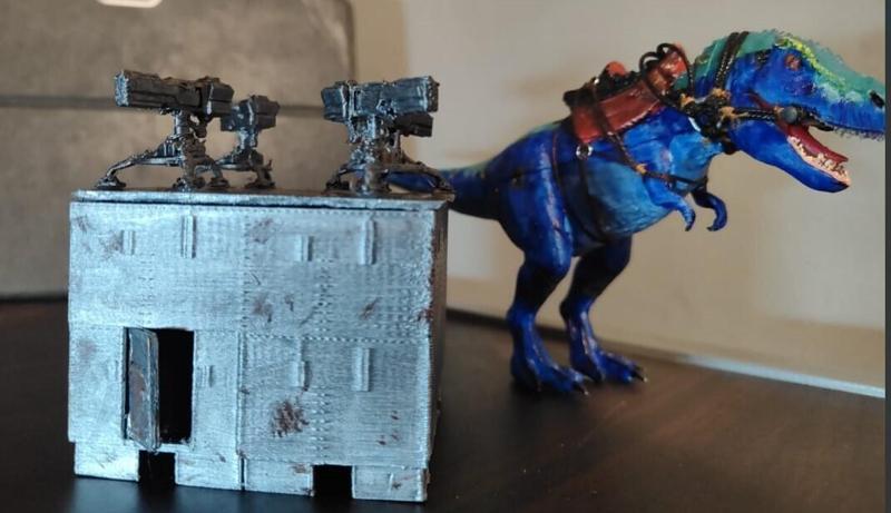 ark survival evolved, ark survival ascended metal 2x2 fob heavy turrets smithy vault bed generator