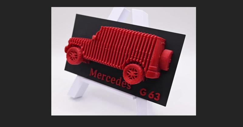 Laminated sculpture mercedes g63