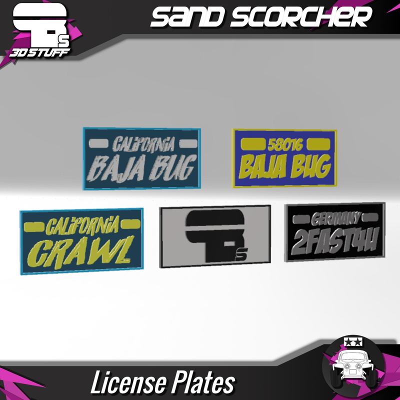 1/10 - License plate - Tamiya Sand Scorcher
