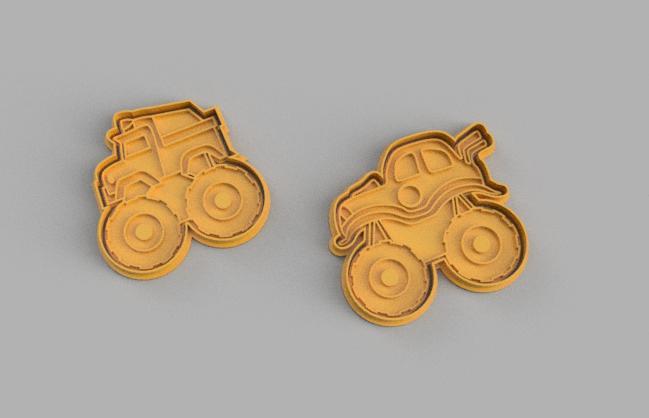 Monster Truck cookie cutter x2