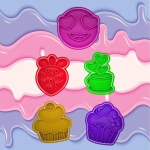 COOKIE CUTTER emoji muffin strawberry coffee set of 5