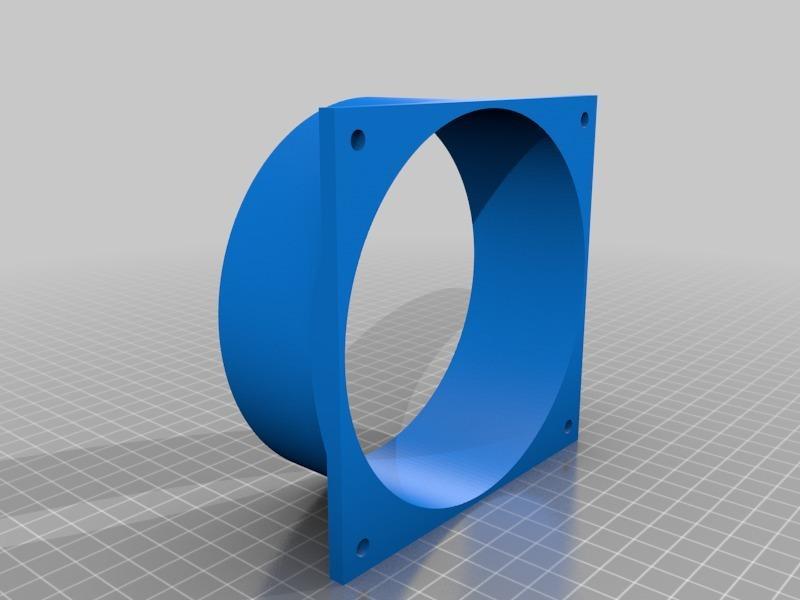 120mm fan to 120mm ventilation hose adapter