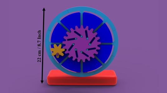 Interactive Gear Toy - Educational 3D Model for Kids