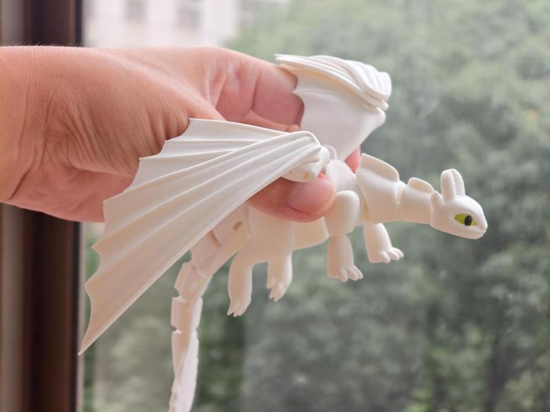 How to Train Your Dragon, Light Fury, Toothless's wife, no supports A1 mini printable