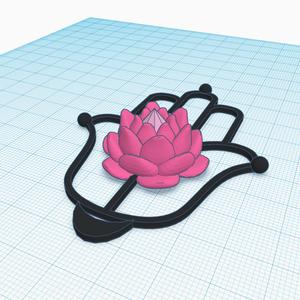 Hamsa Hand, the Hand of God, Hand of Fatima, lotus flower - keychain, home wall decoration