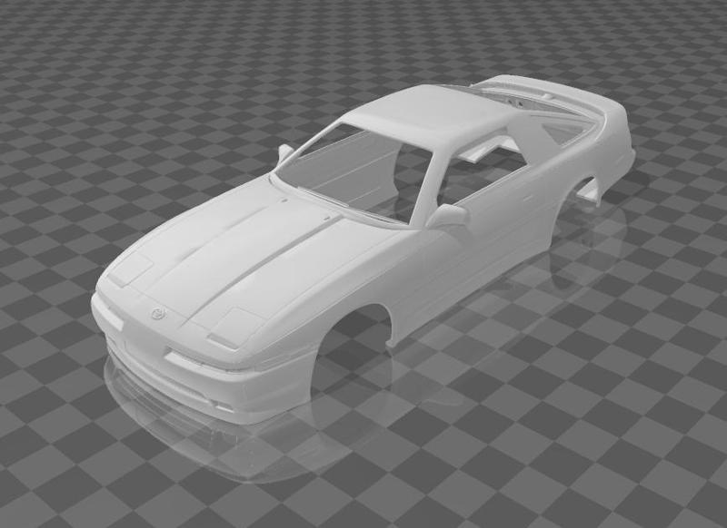 Toyota Supra A70 Turbo 1992 Shell Body – Divided Parts for Easy Printing