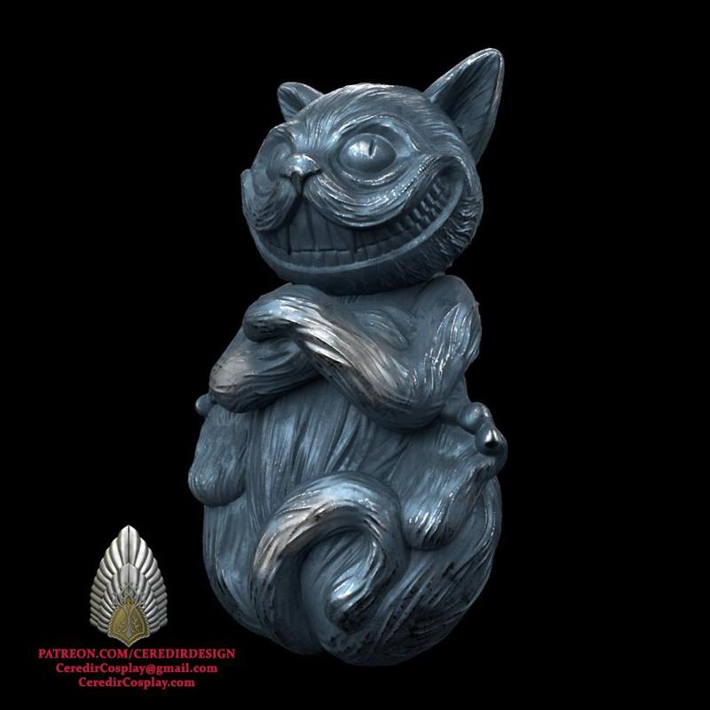 Cheshire Cat Garden Statue 3D DIGITAL DOWNLOAD