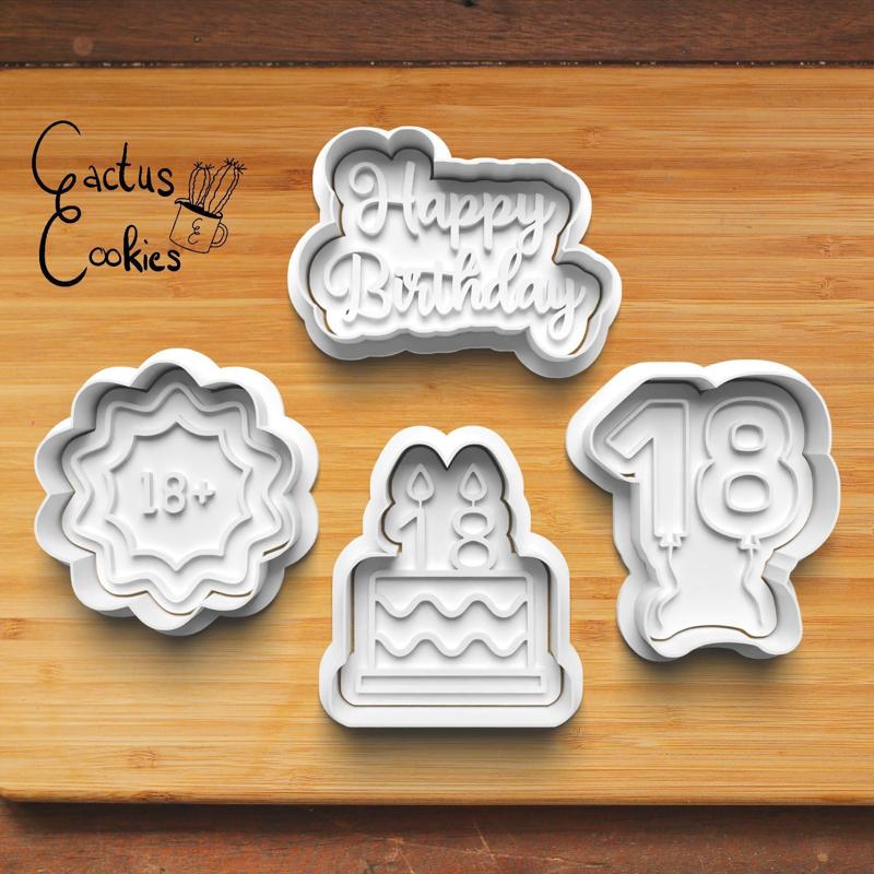 18th Birthday Cookie Cutter set 0825