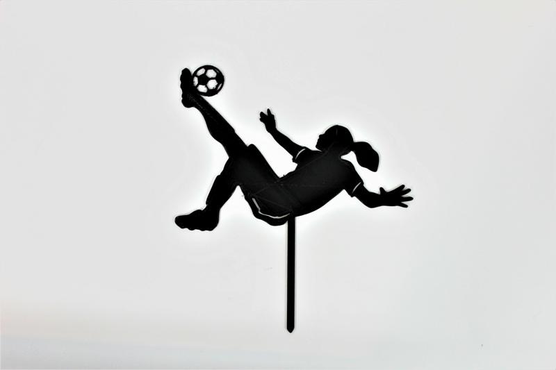 Football Soccer Girl Cake Topper