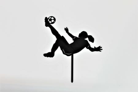Football Soccer Girl Cake Topper