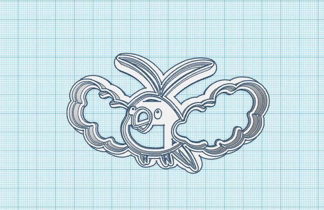 Pokemon: Swablu Cookie Cutter