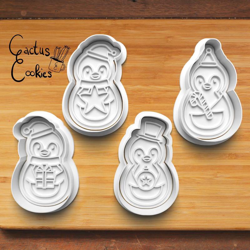 Christmas Penguins Cookie Cutter set 0716