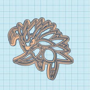 Pokemon: Sandslash Cookie Cutter