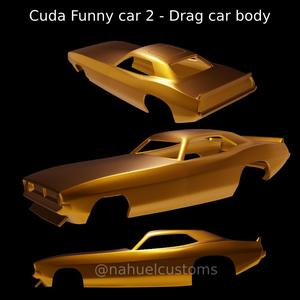 Cuda Funny car 2 - Drag car body