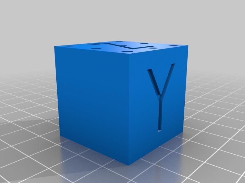 30mm Calibration cube for SLA printers - Hollow