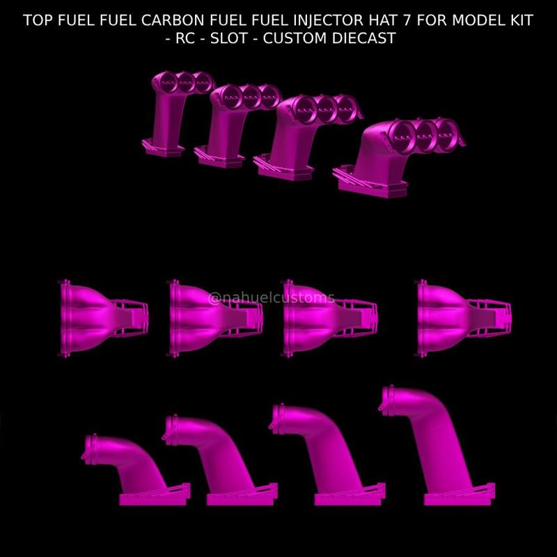 TOP FUEL FUEL CARBON FUEL FUEL INJECTOR HAT 7 FOR MODEL KIT - RC - SLOT - CUSTOM DIECAST