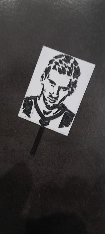 Messi Portrait Cake Cup Cake topper