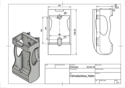 bicycle lock mount / Fahrradschlosshalterung