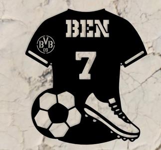 SOCCER JERSEY BEN NUMBER 7 BVB