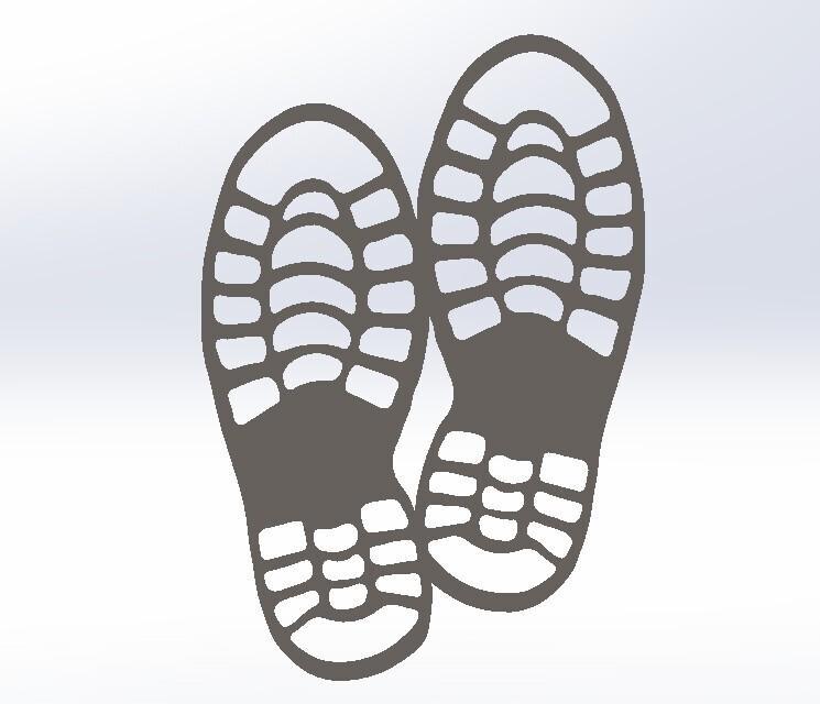 Shoe prints, footprints