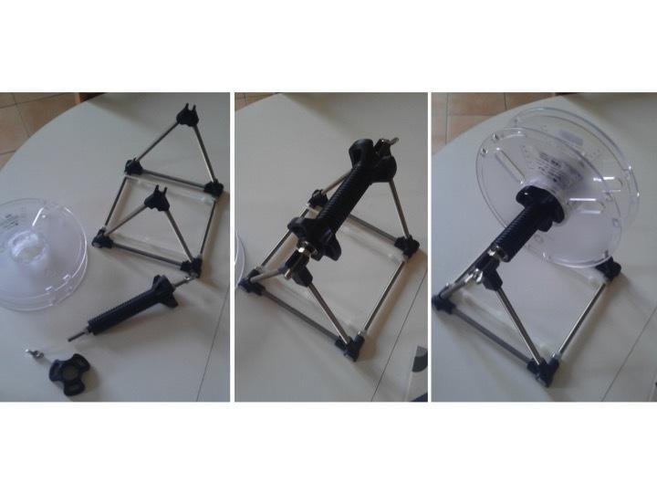 Remix - Longer axe spool holder including central tubes for bearings