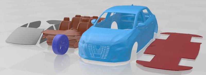 Peugeot e-208 2024 Printable Car