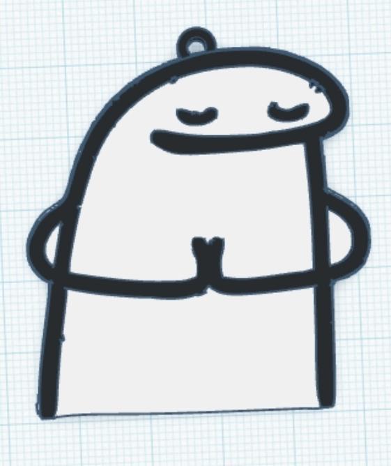 Flork yoga/meditating keychain