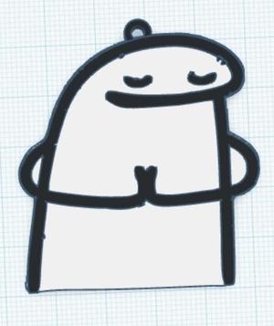 Flork yoga/meditating keychain