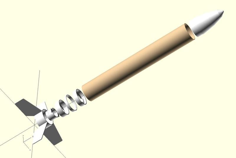 Estes MX Missile #1916 Plastic Parts