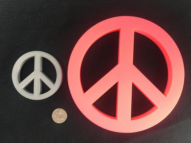 Peace Sign Desk Ornament Two Sizes