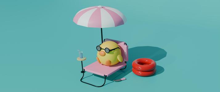 Mini Duck on the Beach