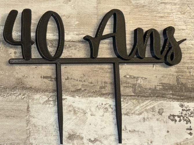 Cake topper 40ans