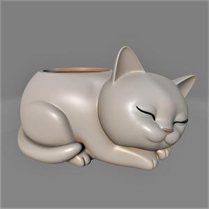SLEEPING CAT PLANTER