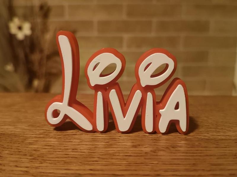 Disney Name Sign Livia Kid Room Wall Decor Tag 