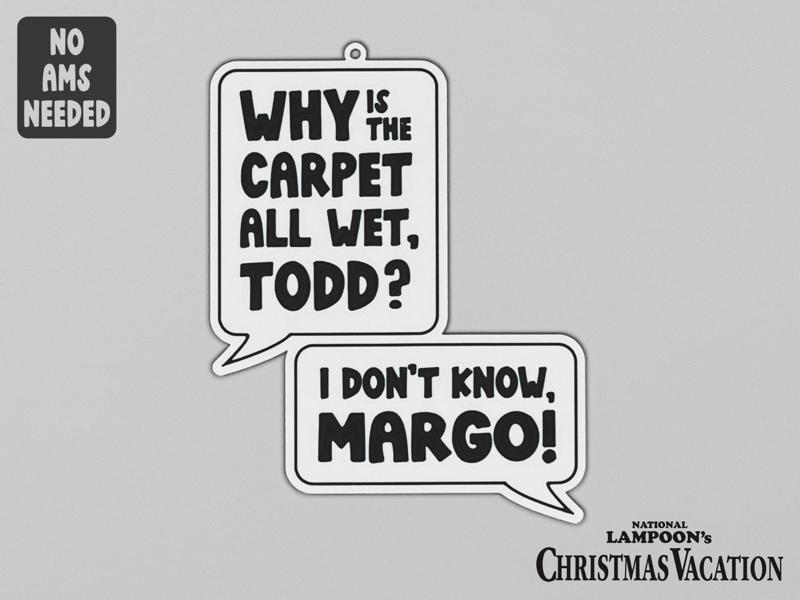 Todd & Margo Ornament Christmas Vacation No AMS