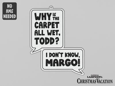 Todd & Margo Ornament Christmas Vacation No AMS