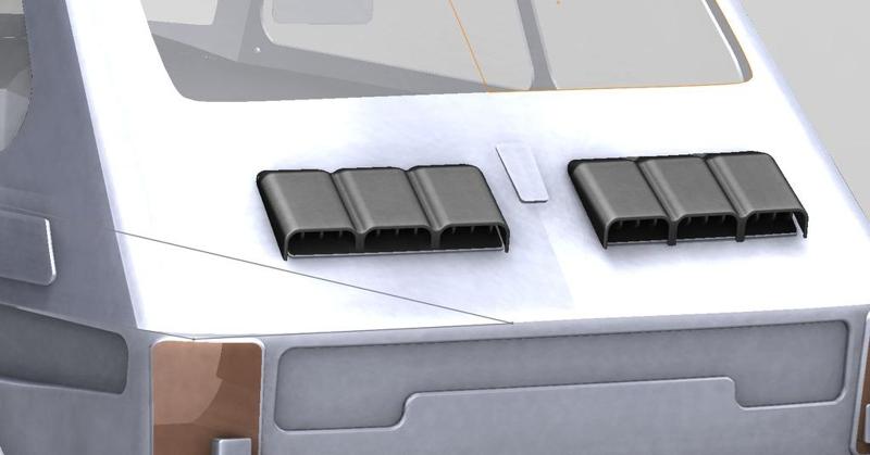 Fiat 126 Engine Grille Spoilers - Covers