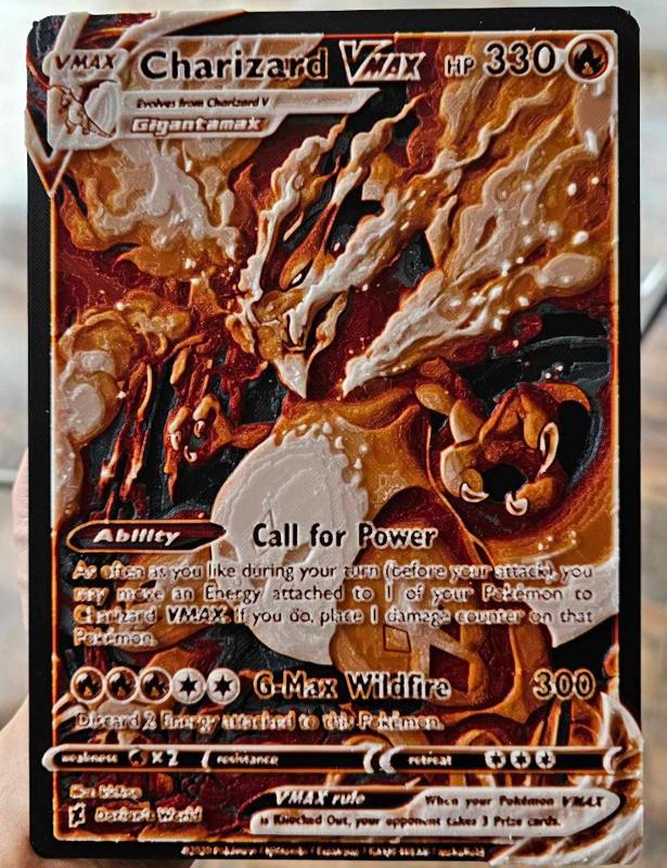 Oversized Pokemon Card Custom Charizard Hueforge