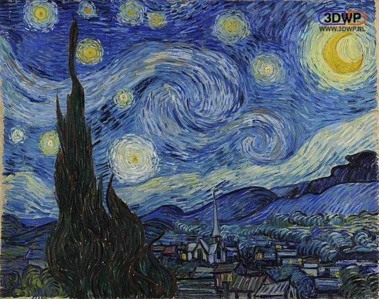 Vincent van Gogh - Starry Night Lithophane