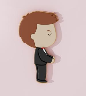 🤵‍♂️ Elegant Groom in Profile Wearing Classic Tuxedo 🎩✨