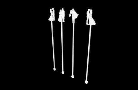 Wedding - Couple Silhouette - Cocktailsticks