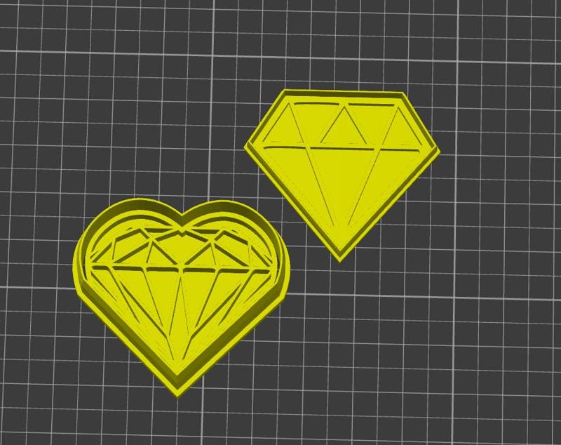 Diamond cookie cutters