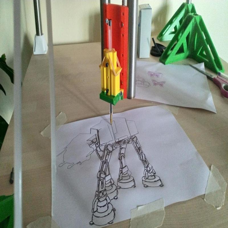 MPCNC rubber band pen holder