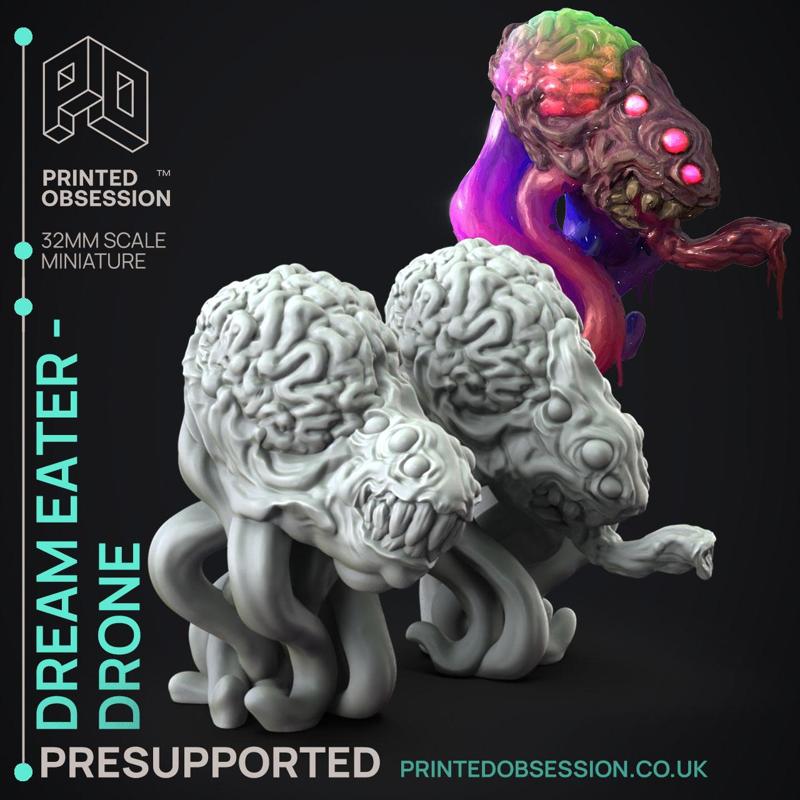 Dream Eater - Drone - Weird Shores - PRESUPPORTED - Illustrated and Stats - 32mm scale
