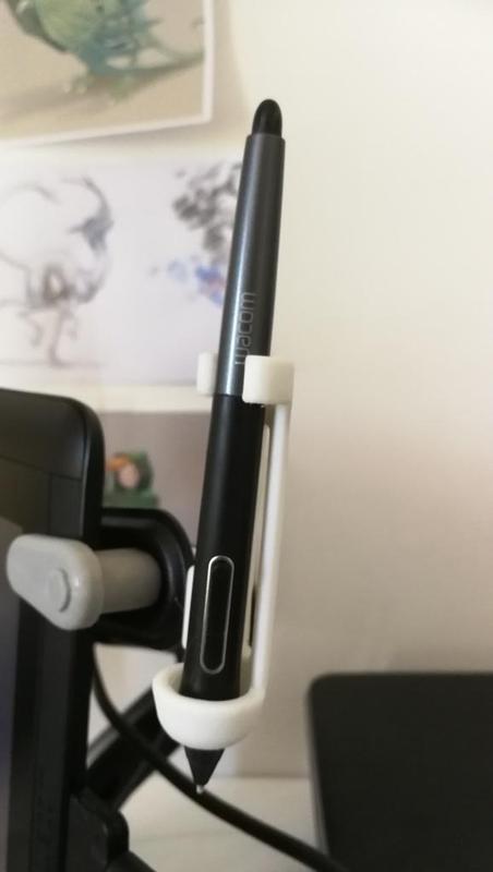 Wacom pen (cintiq) holder for NON-VESA adaptator